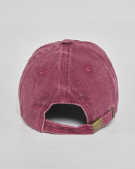 Let Me Overthink First burgundy washed cap - back view