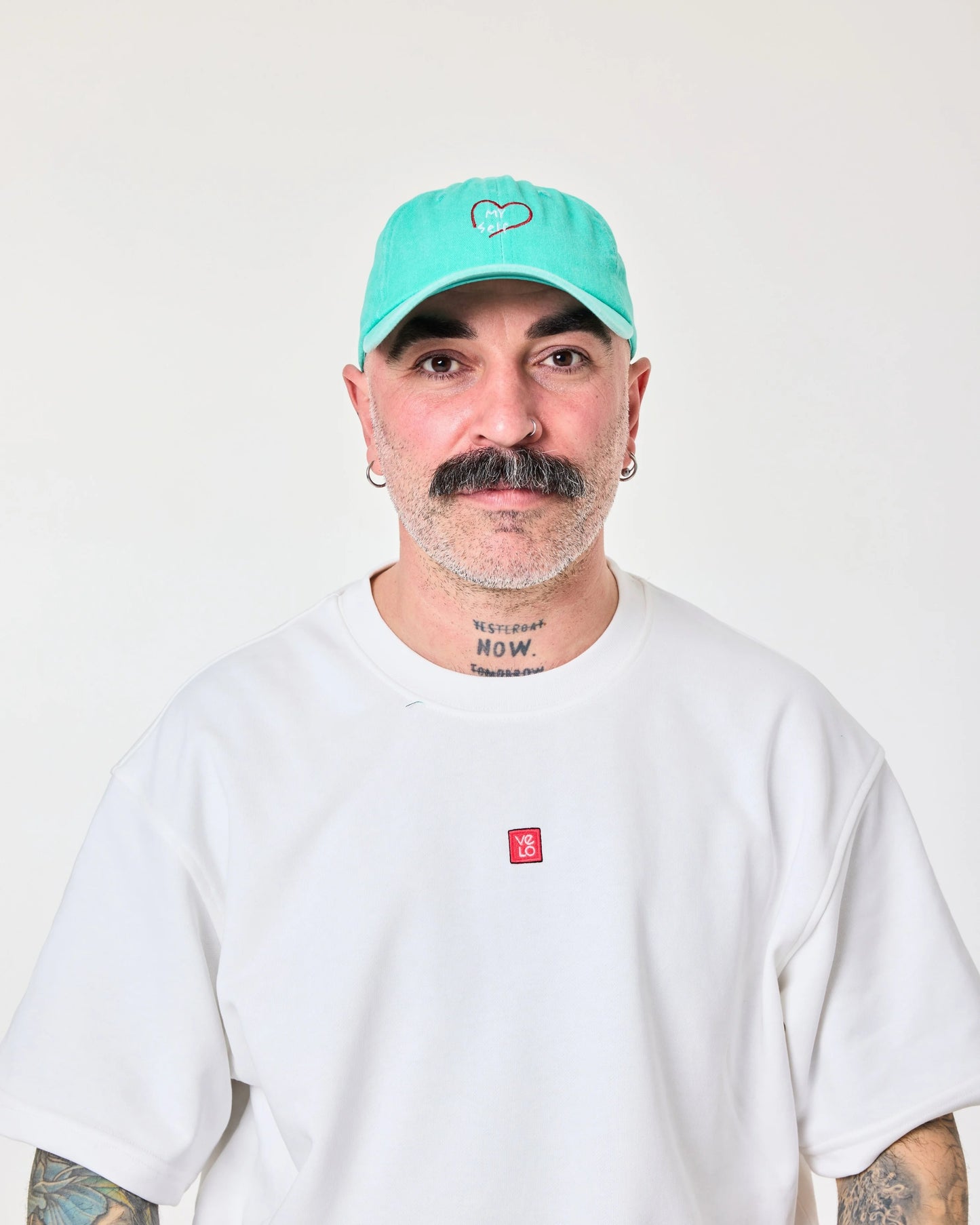 man wearing Light Blue Love Myself Washed Cap