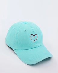 side view of Love Myself Light Blue Washed Cap