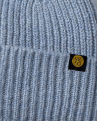 Close view of Light Blue Lux Beanie