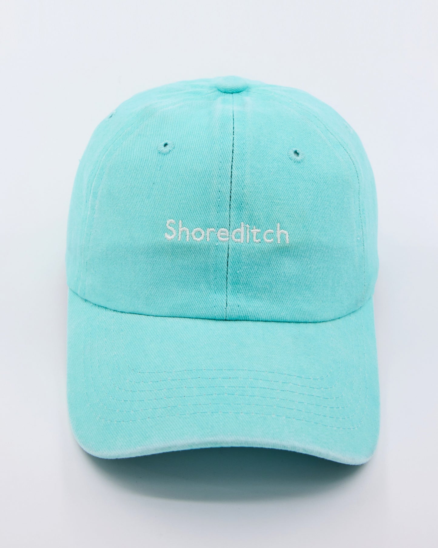 front view of Shoreditch Light Blue Washed Cap