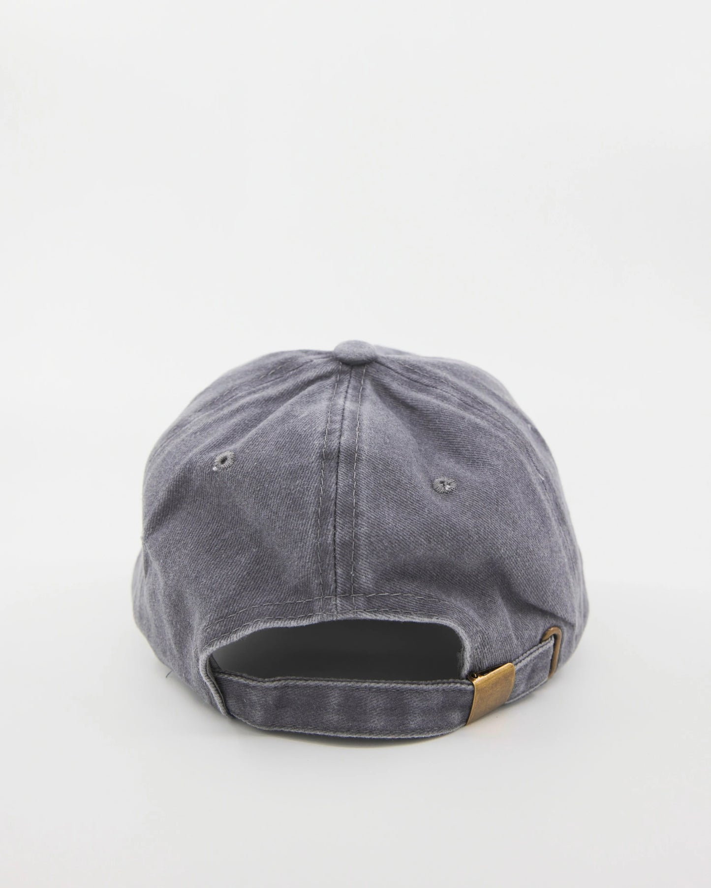 back side of Light Gray Washed Caps with Love Myself embroidered in white