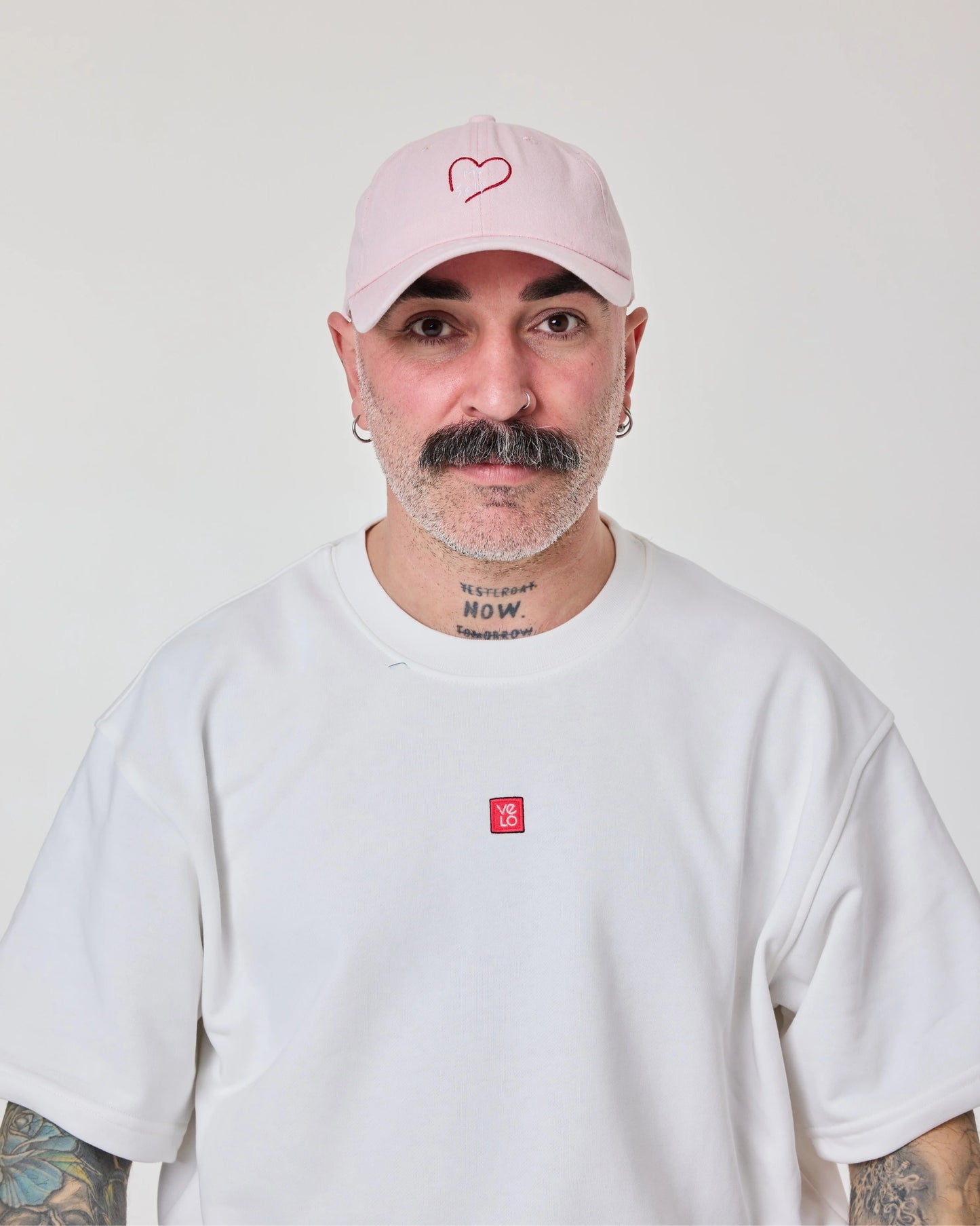 front view of Light Pink Love Myself Washed Cap