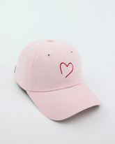 sideview of Light Pink Love Myself Washed Cap