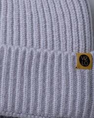 Close view of Lilac Lux Beanie