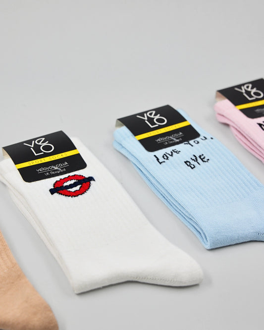 London Underground White Socks