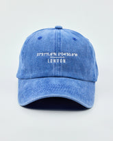 Front view of London Blue Washed Cap