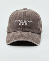 Front view of London Dusty Brown Washed Cap