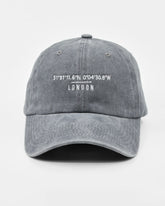 Front view of London Grey Washed Cap