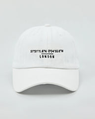 Front view of London White Washed Cap
