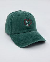 Love Myself Dark Green Washed Cap