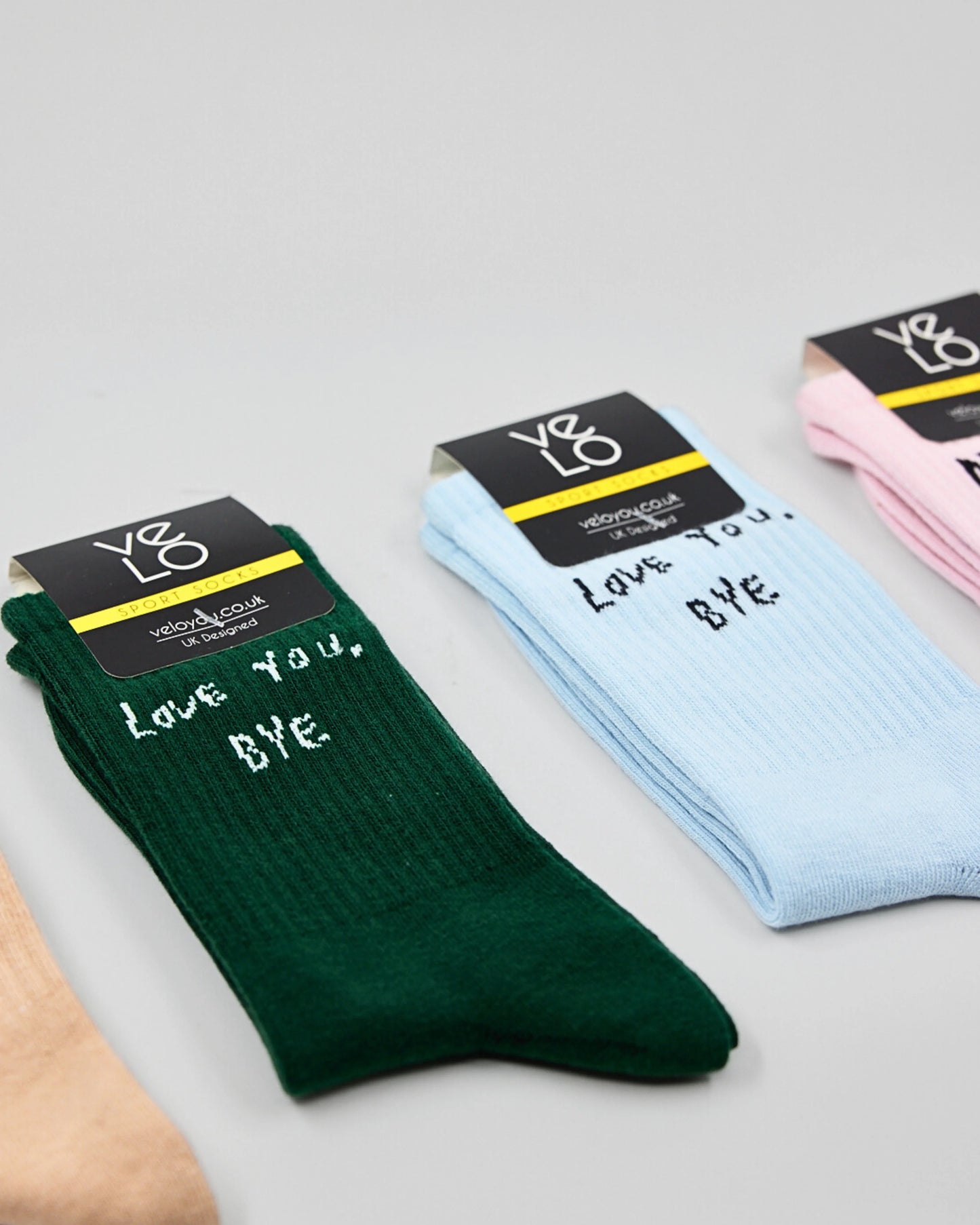 Love You Bye Green Socks