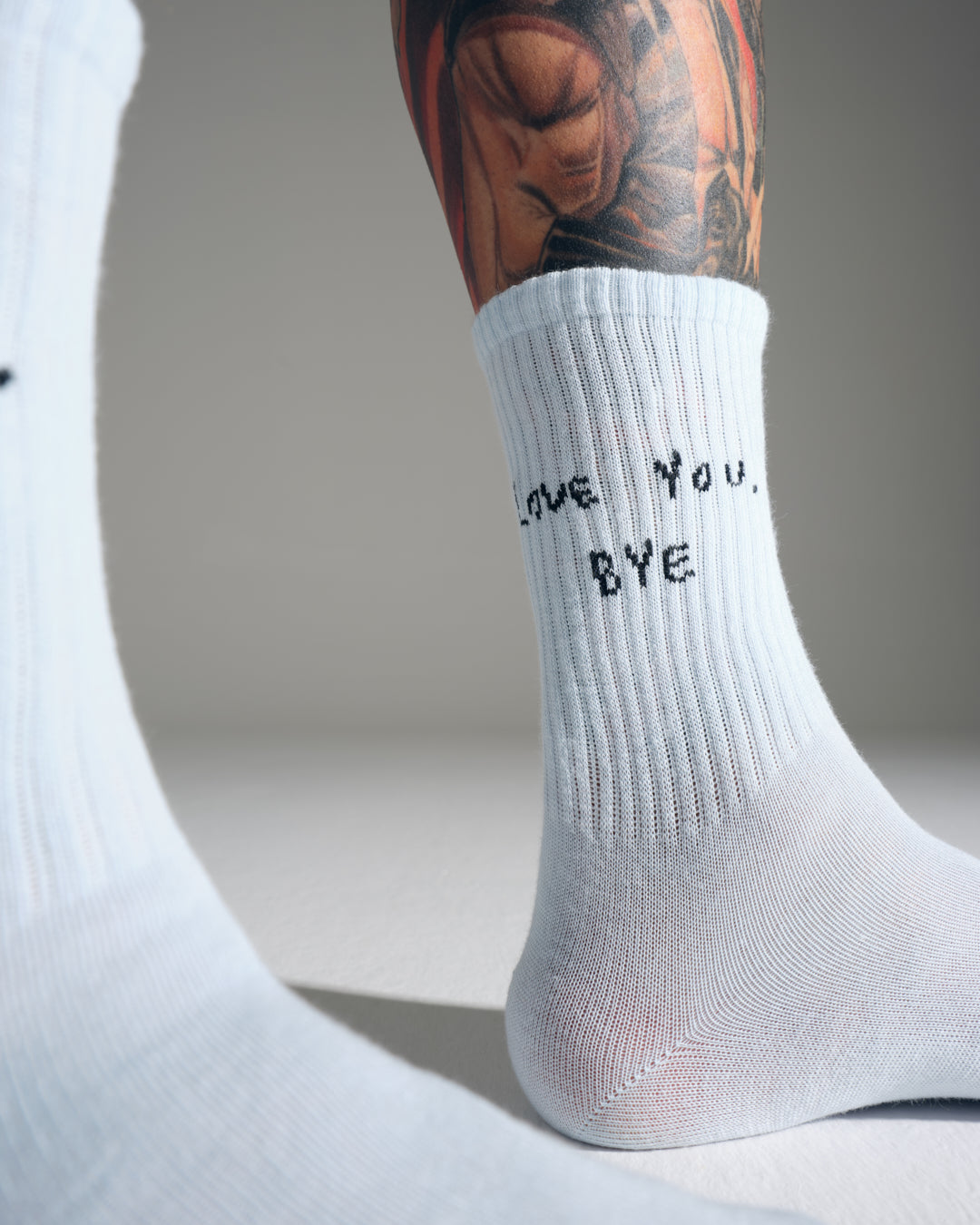 Love You Bye Light Blue Socks