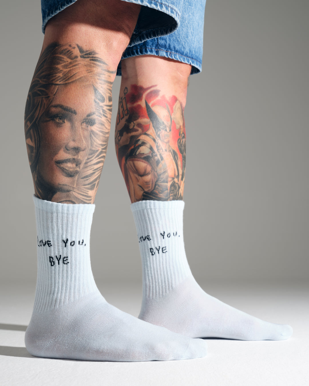 Love You Bye Light Blue Socks
