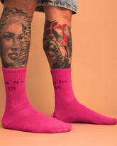 Love You Bye Pink Socks