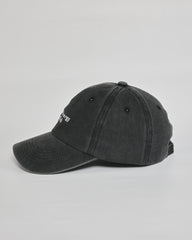 Low Energy Club black washed cap - angled view