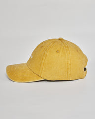 Low Energy Club mustard washed cap - angled view