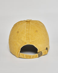 Low Energy Club mustard washed cap - back view