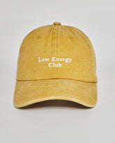 Low Energy Club mustard washed cap - front view