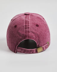 Back view of Mom Burgundy Washed Cap