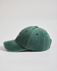 Mom Green Washed Cap on a light gray background