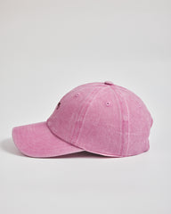Mom Pink Washed Cap on a light gray background