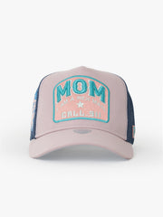 Front view of Mom Powder Trucker Hat