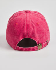 Back view of Mom Red Washed Cap