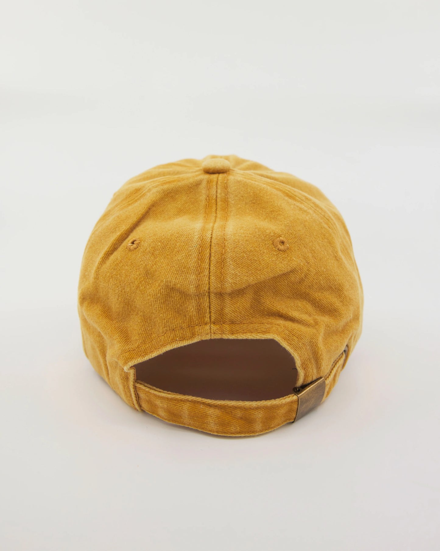 back view of Mustard Hahaha No Washed Cap