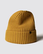 Front view of Mustard Yellow Classic Beanie