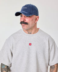 man wearing Navy Blue Shoreditch Washed Hat