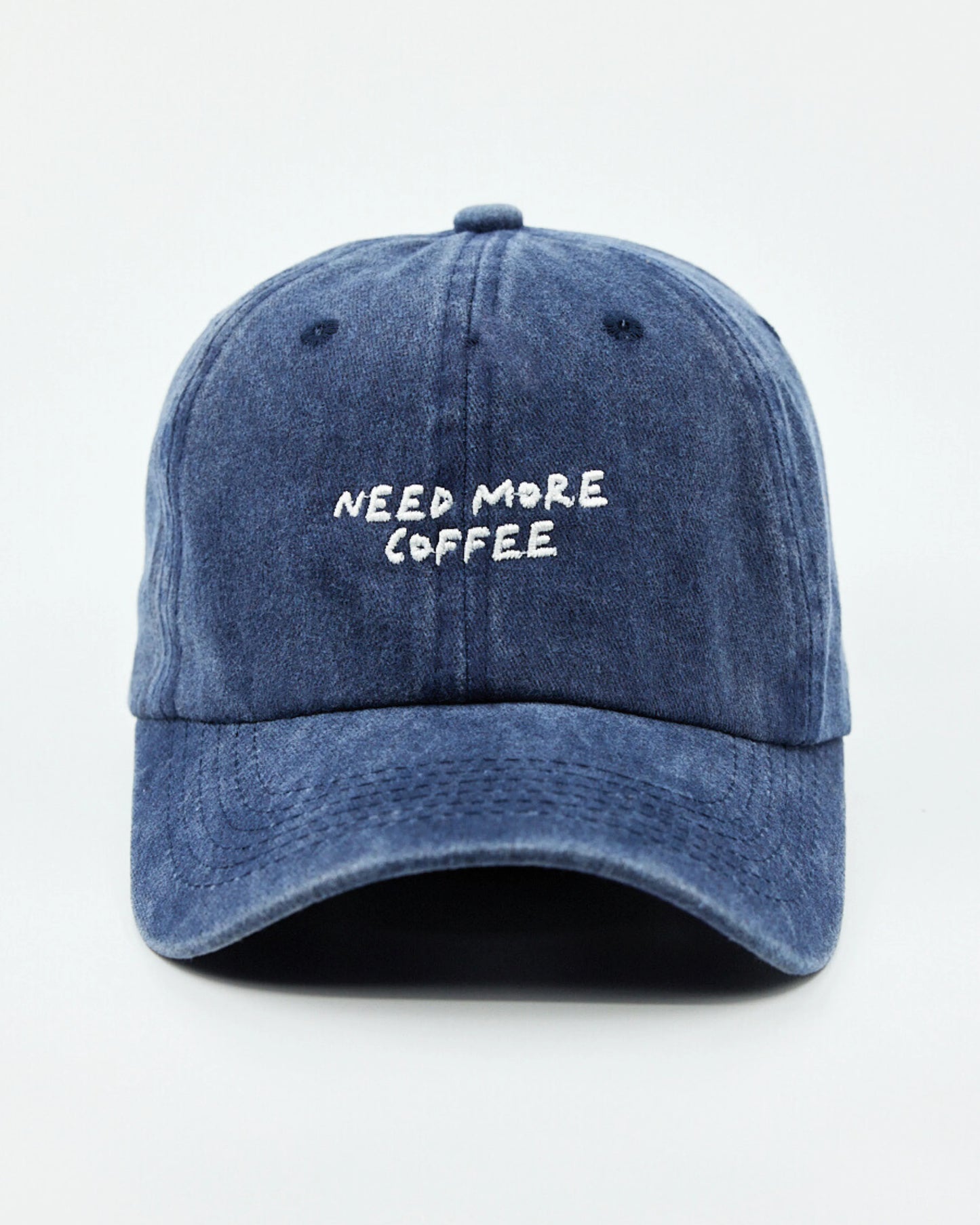 Need More Coffee Navy Washed Cap
