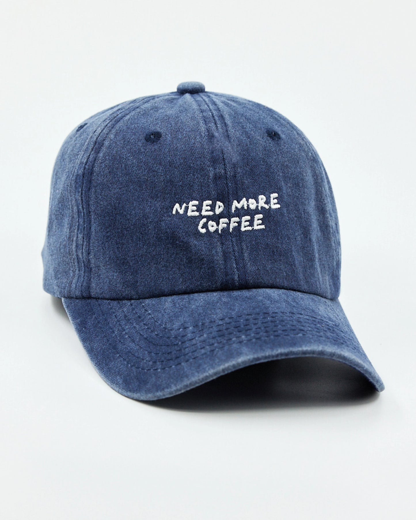 Need More Coffee Navy Washed Cap