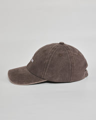 Need More Sleep brown washed cap - angled view