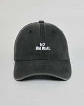 No Big Deal black washed cap - front view