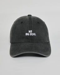 No Big Deal black washed cap - front view