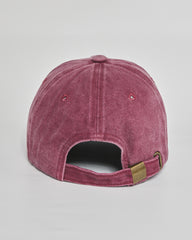 No Big Deal burgundy washed cap - back view