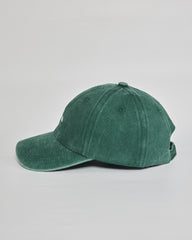 No Big Deal forest green washed cap - angled view