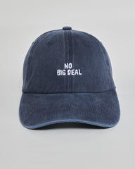 No Big Deal navy washed cap - front view