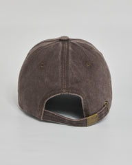 No Thanks brown washed cap - back view