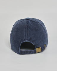 No Thanks navy washed cap - back view