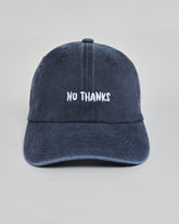 No Thanks navy washed cap - front view