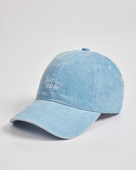 Light blue denim cap with 'Not Today' embroidery on a light gray background