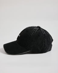 Not Today Black Washed Cap on a light gray background