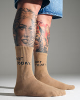 Not Today Brown Socks