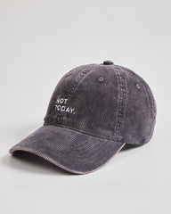 Gray cap with 'Not Today' text on a light gray background
