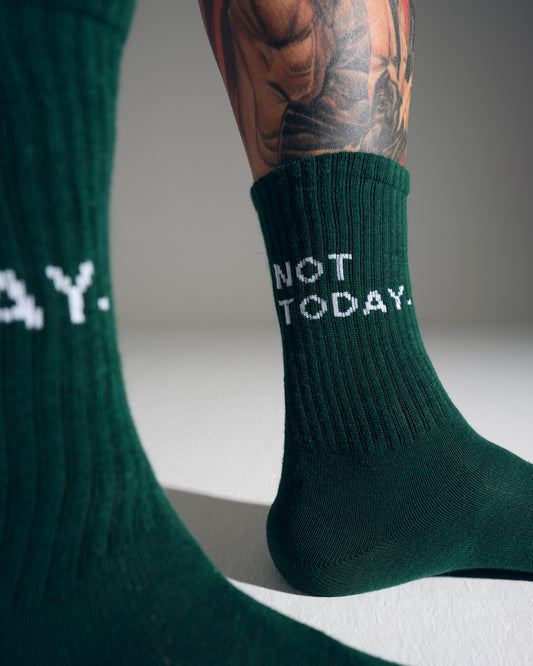 Not Today Green Socks