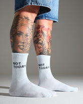 Not Today Light Blue Socks