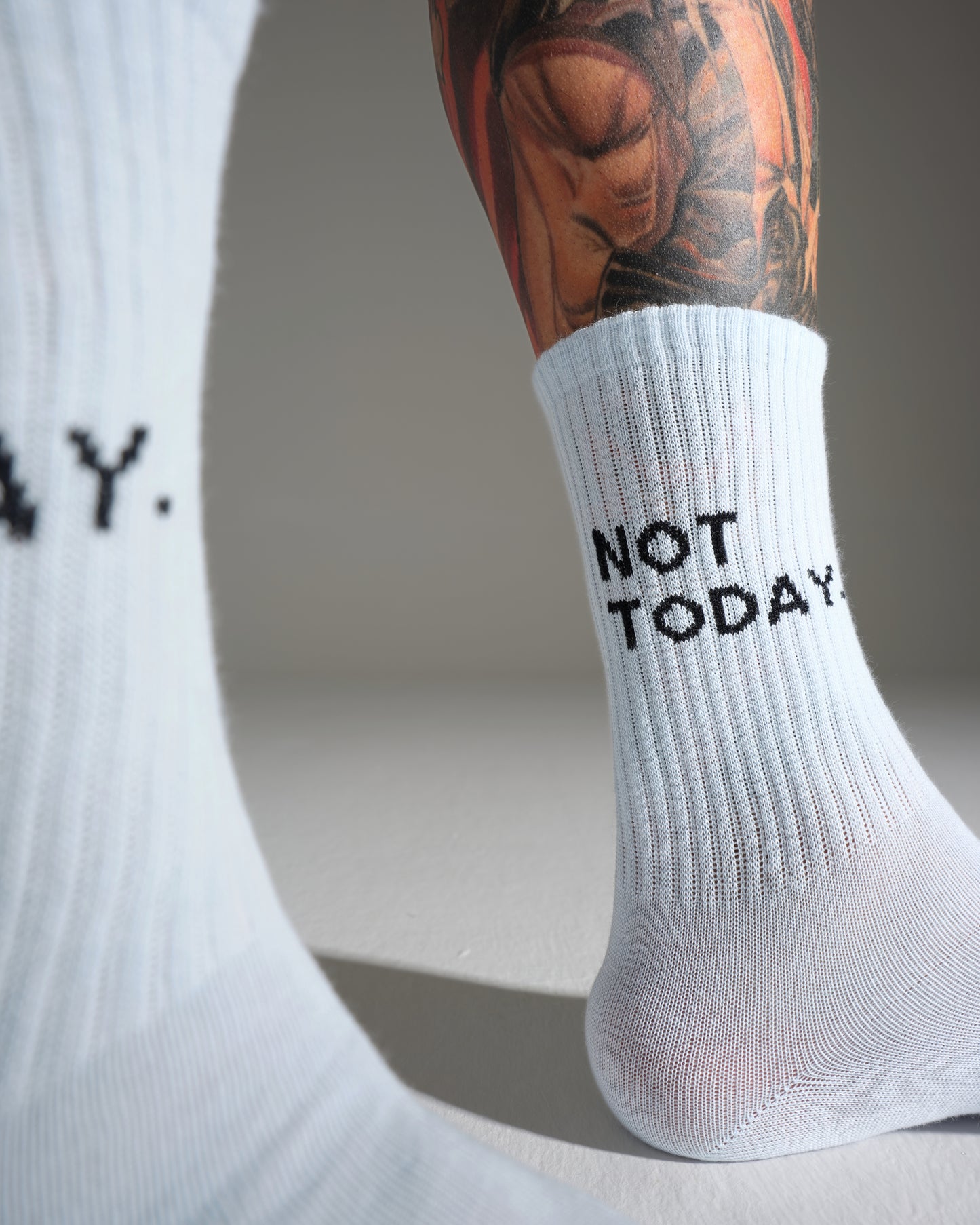 Not Today Light Blue Socks