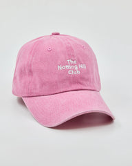Side view of The Notting Hill Club Pink Washed Cap
